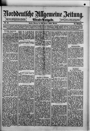 Norddeutsche allgemeine Zeitung vom 26.01.1885