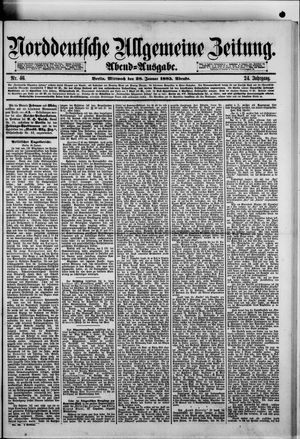 Norddeutsche allgemeine Zeitung on Jan 28, 1885