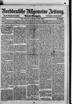 Norddeutsche allgemeine Zeitung on Jan 29, 1885