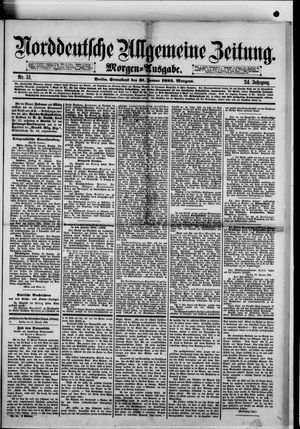 Norddeutsche allgemeine Zeitung on Jan 31, 1885