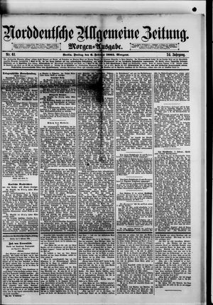 Norddeutsche allgemeine Zeitung vom 06.02.1885