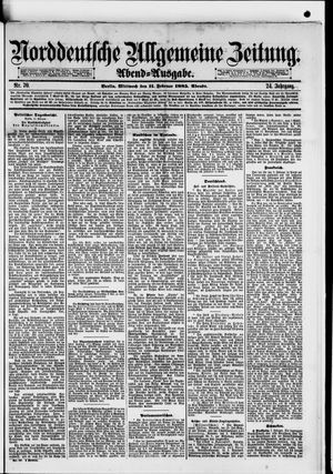Norddeutsche allgemeine Zeitung on Feb 11, 1885