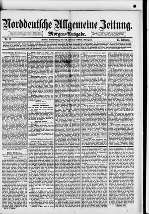 Norddeutsche allgemeine Zeitung vom 12.02.1885