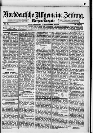 Norddeutsche allgemeine Zeitung vom 14.02.1885