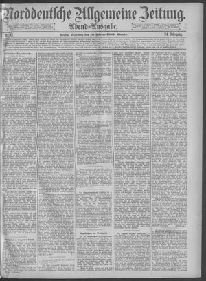 Norddeutsche allgemeine Zeitung vom 18.02.1885