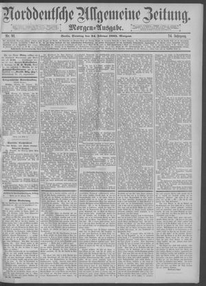 Norddeutsche allgemeine Zeitung vom 24.02.1885