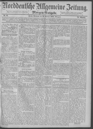 Norddeutsche allgemeine Zeitung vom 25.02.1885