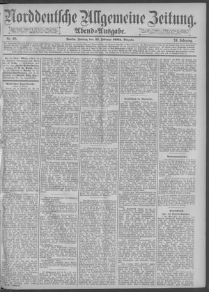 Norddeutsche allgemeine Zeitung vom 27.02.1885