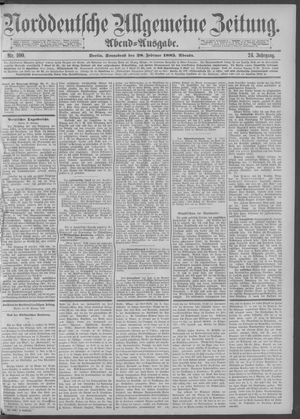 Norddeutsche allgemeine Zeitung vom 28.02.1885