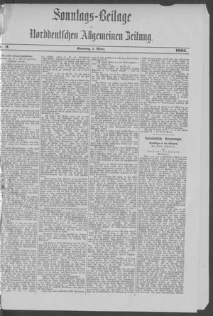 Norddeutsche allgemeine Zeitung on Mar 1, 1885