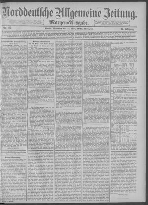 Norddeutsche allgemeine Zeitung vom 11.03.1885