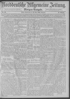 Norddeutsche allgemeine Zeitung on Mar 12, 1885