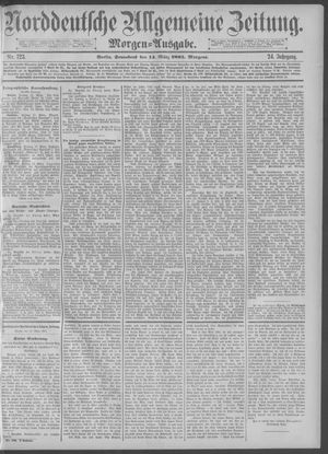 Norddeutsche allgemeine Zeitung on Mar 14, 1885