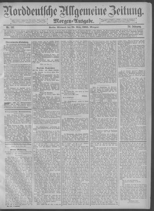 Norddeutsche allgemeine Zeitung vom 25.03.1885