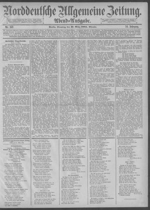 Norddeutsche allgemeine Zeitung on Mar 31, 1885