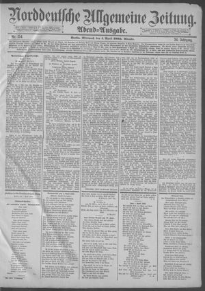 Norddeutsche allgemeine Zeitung vom 01.04.1885