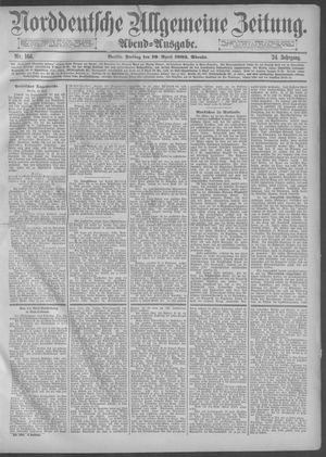 Norddeutsche allgemeine Zeitung on Apr 10, 1885