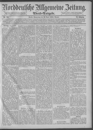 Norddeutsche allgemeine Zeitung on Apr 16, 1885