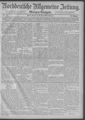Norddeutsche allgemeine Zeitung on Apr 17, 1885