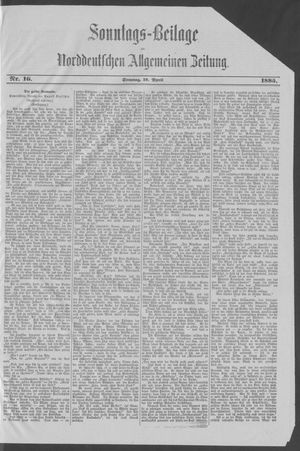 Norddeutsche allgemeine Zeitung vom 19.04.1885