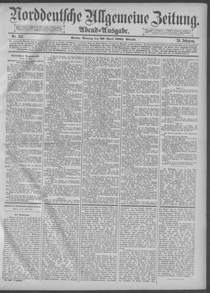 Norddeutsche allgemeine Zeitung on Apr 20, 1885