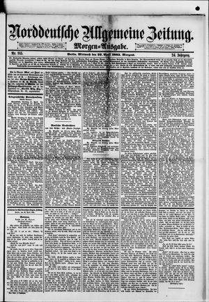 Norddeutsche allgemeine Zeitung vom 22.04.1885