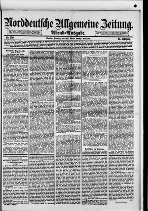 Norddeutsche allgemeine Zeitung vom 24.04.1885