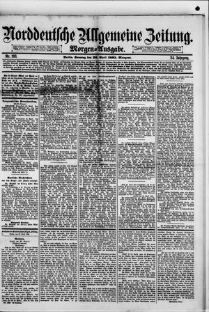 Norddeutsche allgemeine Zeitung vom 26.04.1885