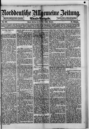 Norddeutsche allgemeine Zeitung vom 15.05.1885