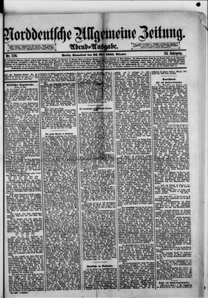 Norddeutsche allgemeine Zeitung vom 23.05.1885