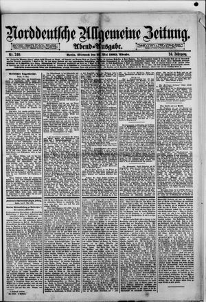 Norddeutsche allgemeine Zeitung on May 27, 1885