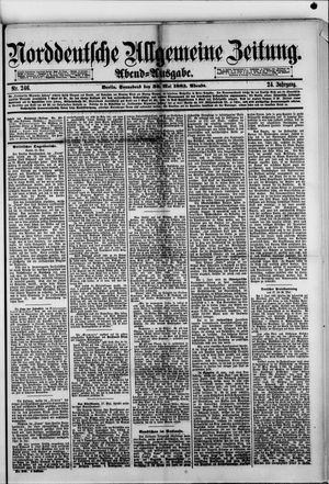 Norddeutsche allgemeine Zeitung vom 30.05.1885