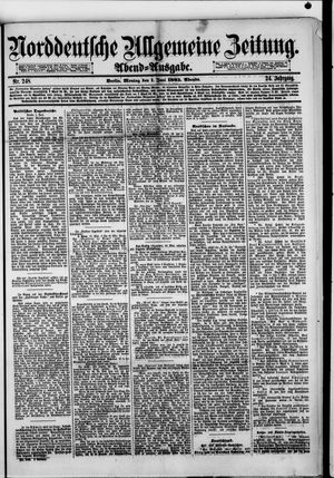 Norddeutsche allgemeine Zeitung vom 01.06.1885