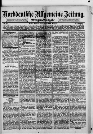Norddeutsche allgemeine Zeitung vom 03.06.1885