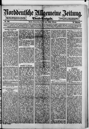 Norddeutsche allgemeine Zeitung vom 11.06.1885