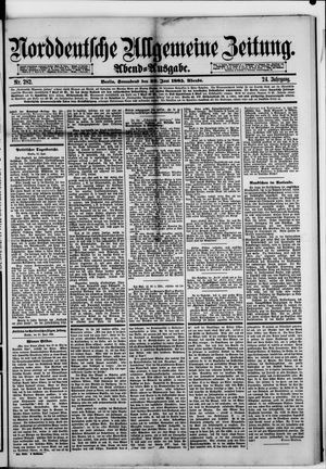 Norddeutsche allgemeine Zeitung vom 20.06.1885
