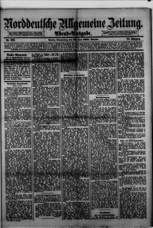 Norddeutsche allgemeine Zeitung on Jun 25, 1885