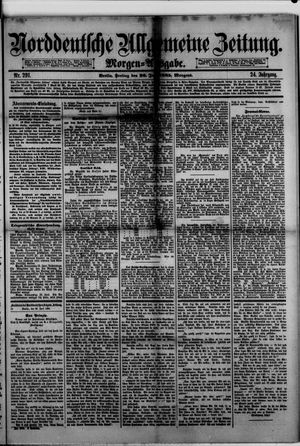 Norddeutsche allgemeine Zeitung on Jun 26, 1885