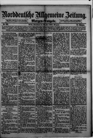 Norddeutsche allgemeine Zeitung vom 27.06.1885