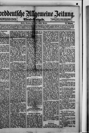 Norddeutsche allgemeine Zeitung vom 07.07.1885