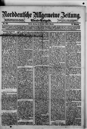 Norddeutsche allgemeine Zeitung on Jul 17, 1885