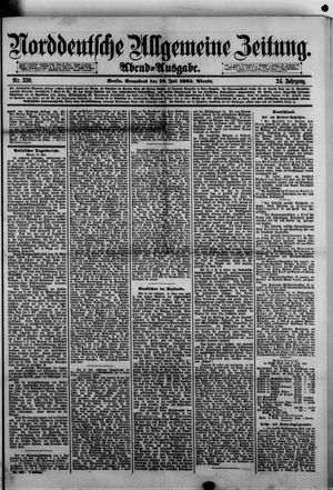 Norddeutsche allgemeine Zeitung on Jul 18, 1885