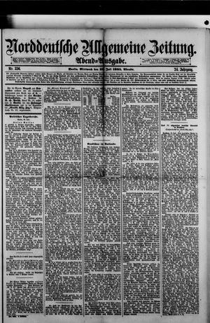 Norddeutsche allgemeine Zeitung vom 22.07.1885