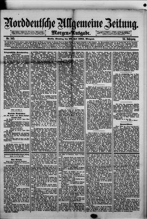 Norddeutsche allgemeine Zeitung on Jul 28, 1885