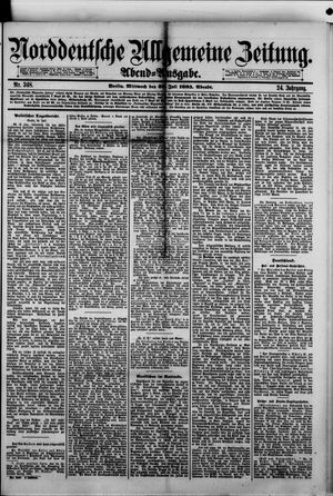 Norddeutsche allgemeine Zeitung on Jul 29, 1885
