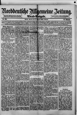 Norddeutsche allgemeine Zeitung vom 07.08.1885