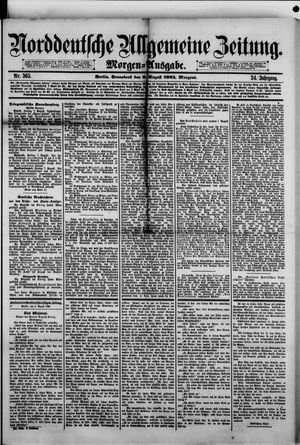 Norddeutsche allgemeine Zeitung vom 08.08.1885