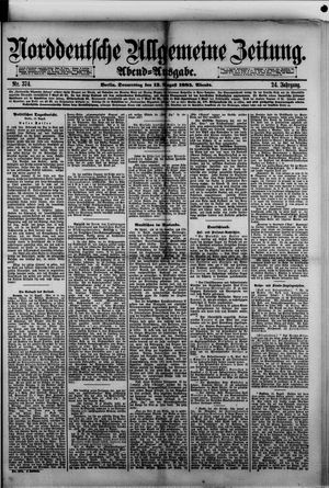 Norddeutsche allgemeine Zeitung vom 13.08.1885