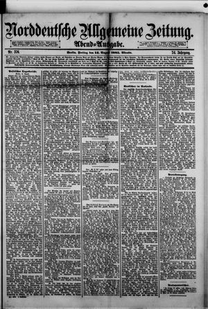 Norddeutsche allgemeine Zeitung vom 14.08.1885