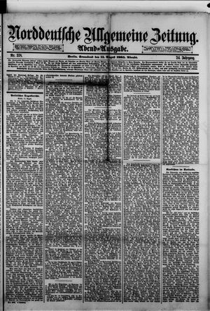 Norddeutsche allgemeine Zeitung vom 15.08.1885